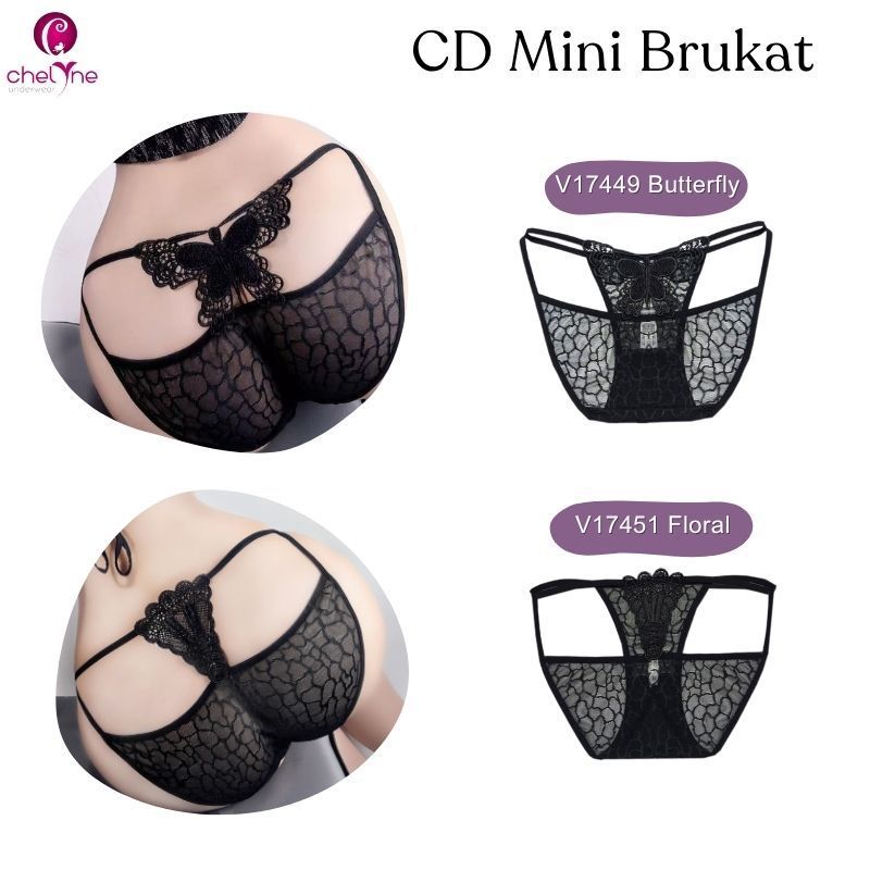 CD Mini Wanita Full Brukat V17449 / V17451 Model Mini Lace