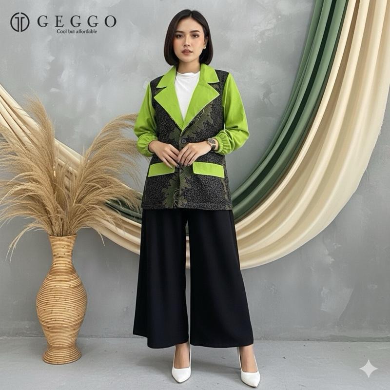 GEGGO WOMAN - NUNA BLAZER / Atasan Wanita Blazer Formal Non Formal Katun
