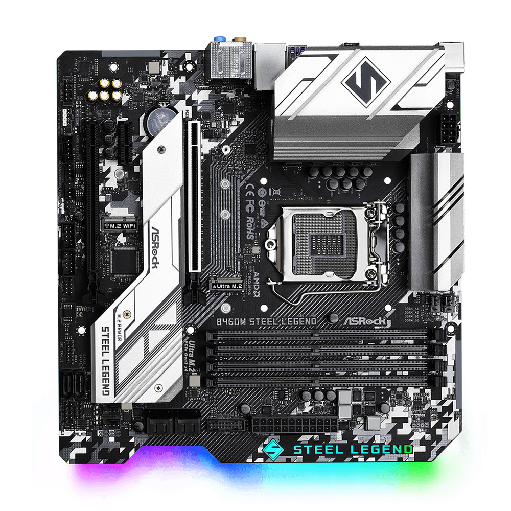 B460M Steel Legend ASROCK B460 Motherboard Support Socket 1200 i710700K i510400 i910900 i510600K Upd