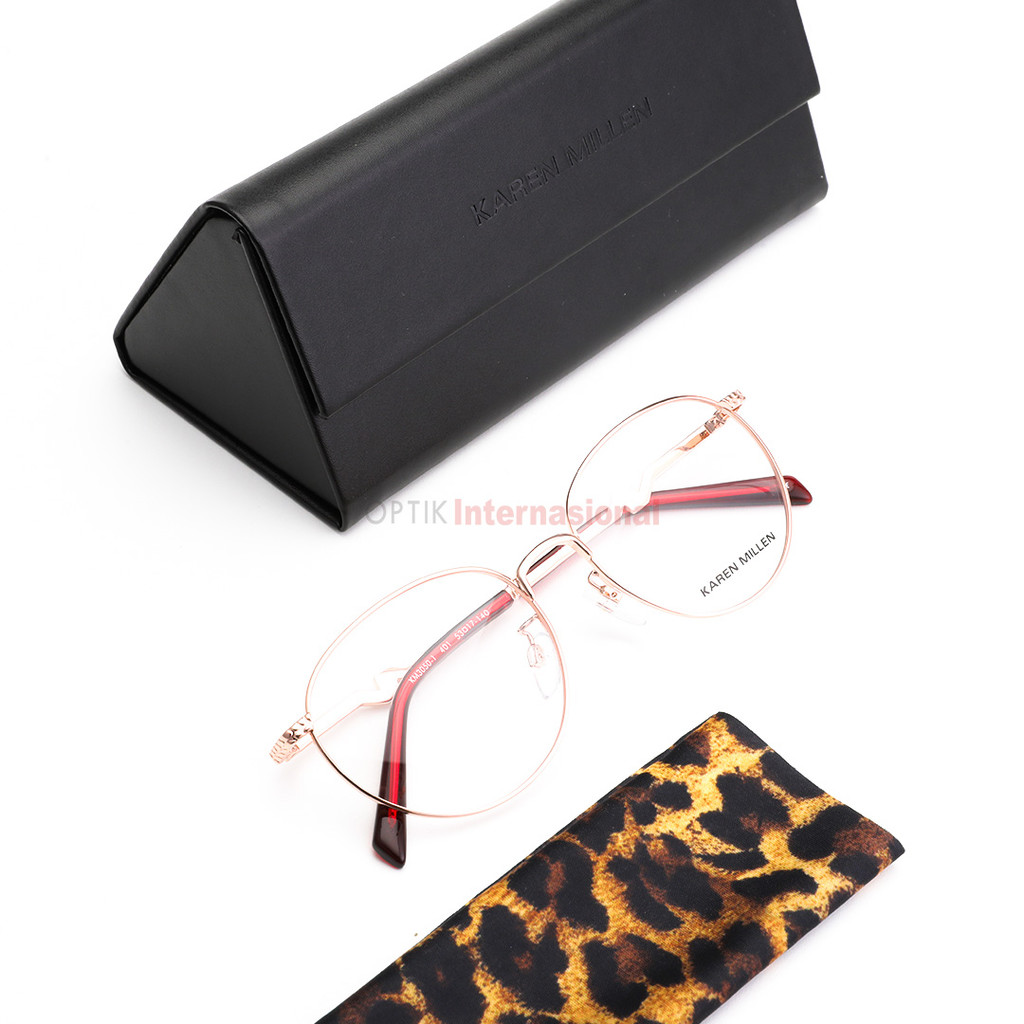 KAREN MILLEN KM3050 Kacamata Wanita Oval Branded Original Frame rounded Bulat