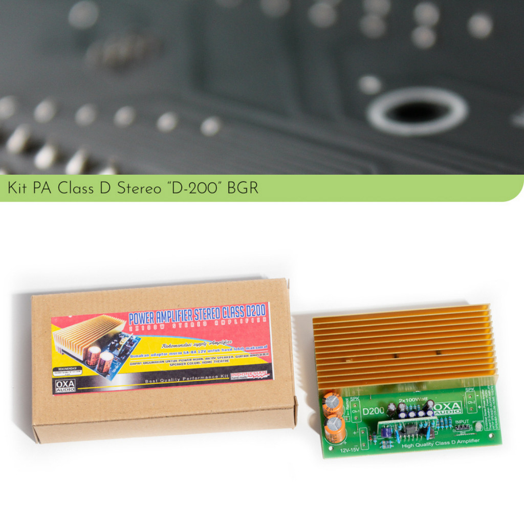 Kit Rakitan Power Stereo 2x100watt 2 x 100 watt Class D D-200 D 200 by BGR BELL