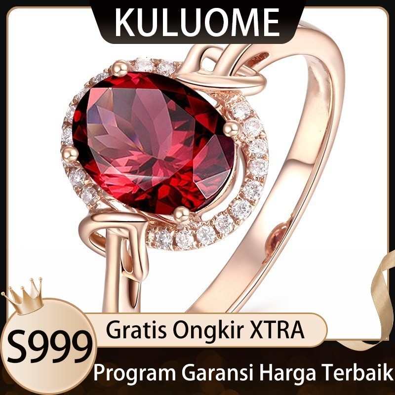 KULUOME Berbagai Cincin Emas Mawar s999