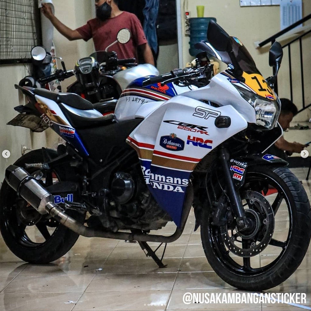 DECAL KIT STICKER HONDA CBR 150 CBU THAILAND ROTHMANS NSR STICKER DEKAL CBR TAILAN KEREN VARIASI