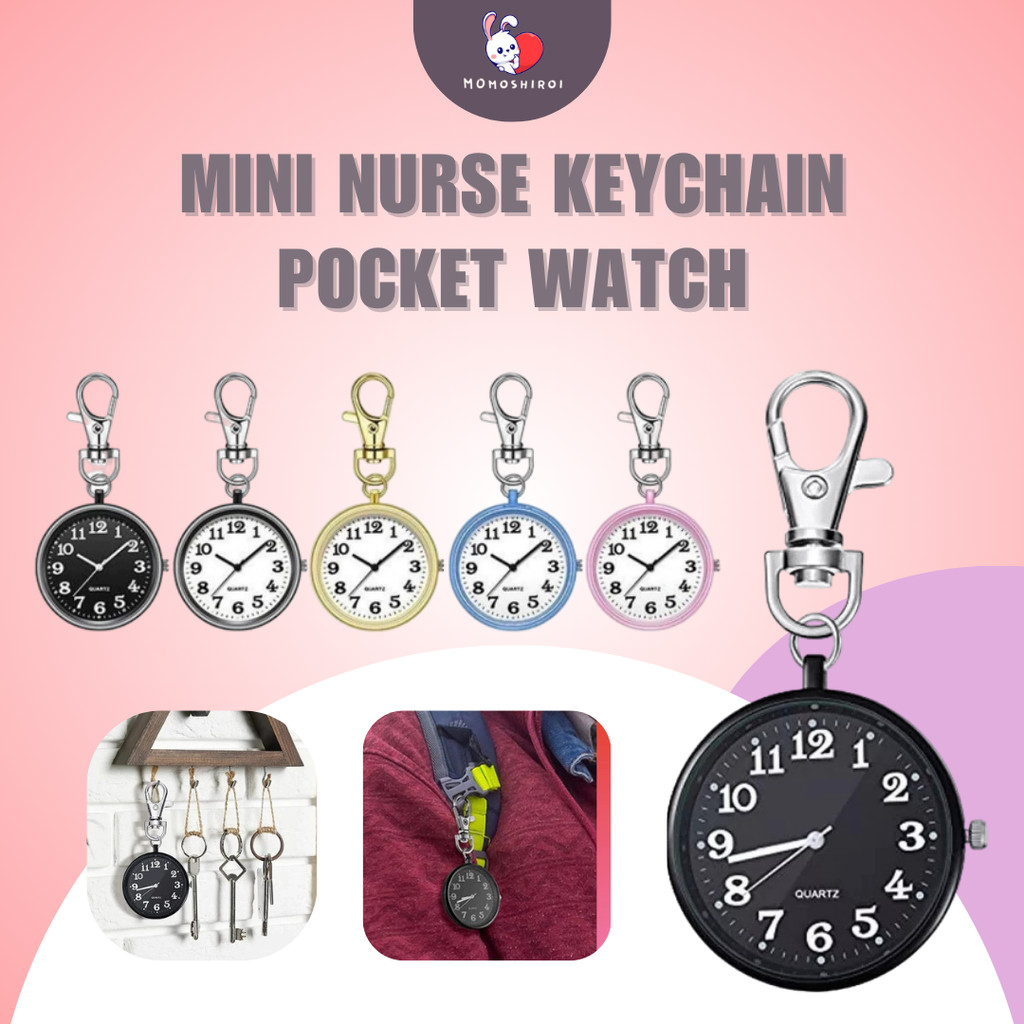 Jam Saku Gantungan Kunci Perawat Mini Hadiah Dokter Nurse Watch Jam Saku Perawat