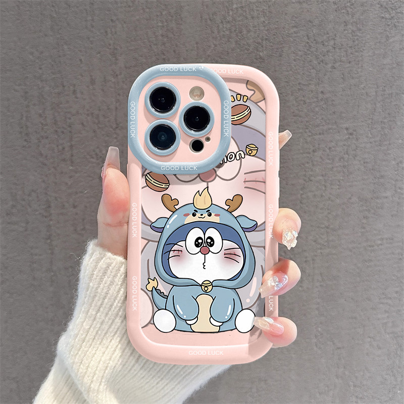 PFK842 doraemon untuk case oppo A55 A57 A57E A57S A58 A60 A74 A77 A77S A78 A79 A93 A94 A95 RENO4F 5F