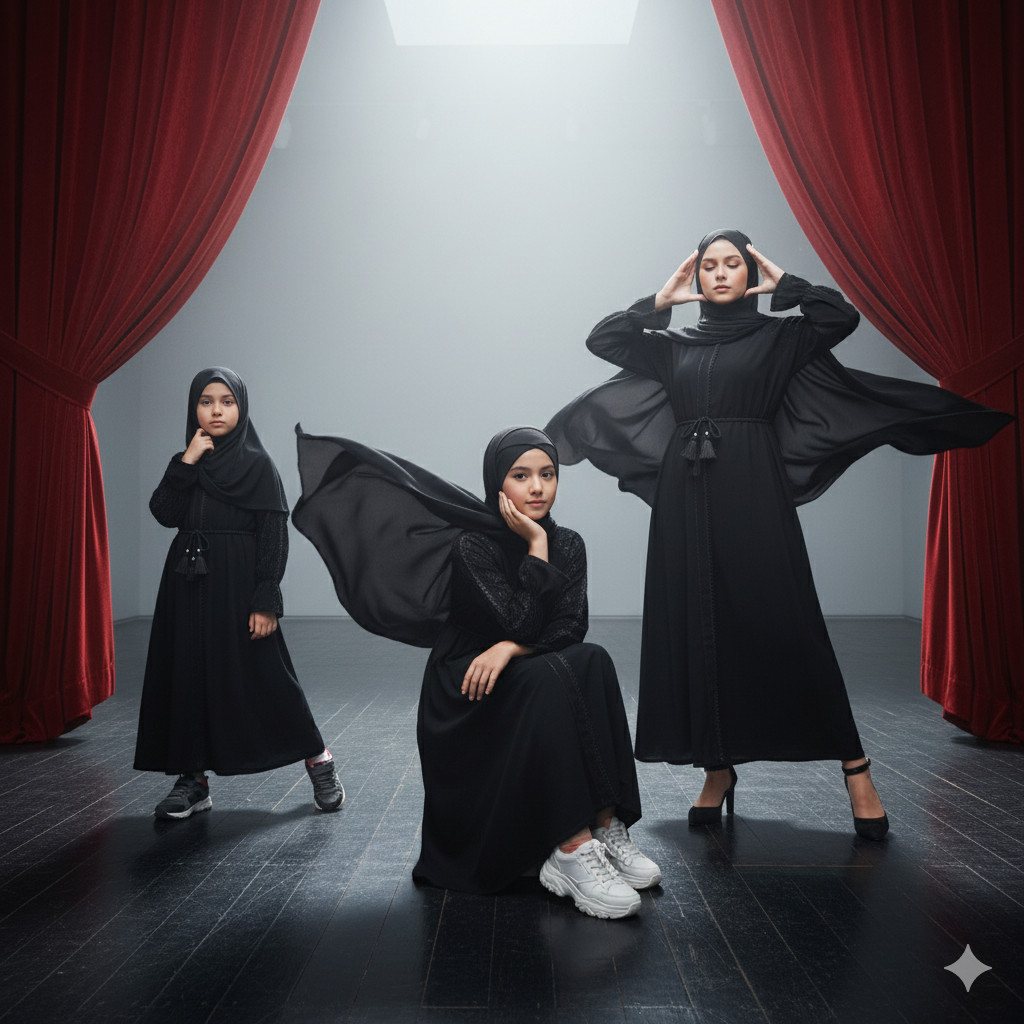 Gamis Hitam Anak Remaja Elegan Terbaru 2026 Bahan Premium untuk Lebaran dan Acara Formal