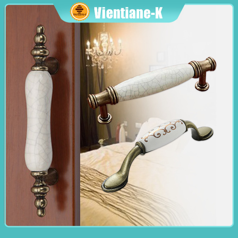 Handle Lemari Keramik / Tarikan Laci Antique / Vintage Gagang Pintu Lemari
