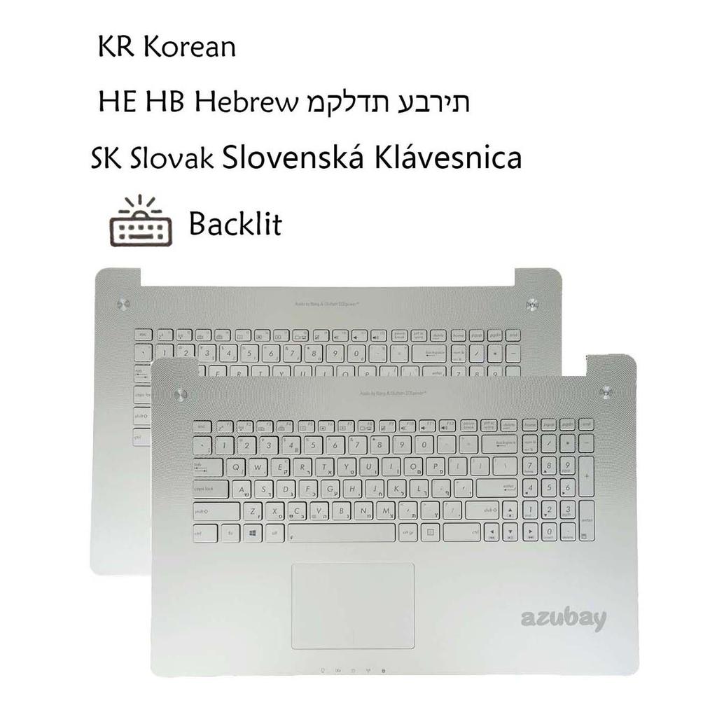 Hebrew Slovak Korean Keyboard W/ Palmrest Case Top Cover For Asus N550LF N550J N550JA N550JK N550JV 