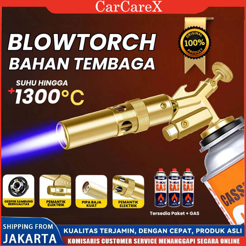 Portable Gas Torch BBQ Blow Lamp Manual Kepala Gas Las Kaleng Flame Gun Korek Bakar Sate Seafood BBQ
