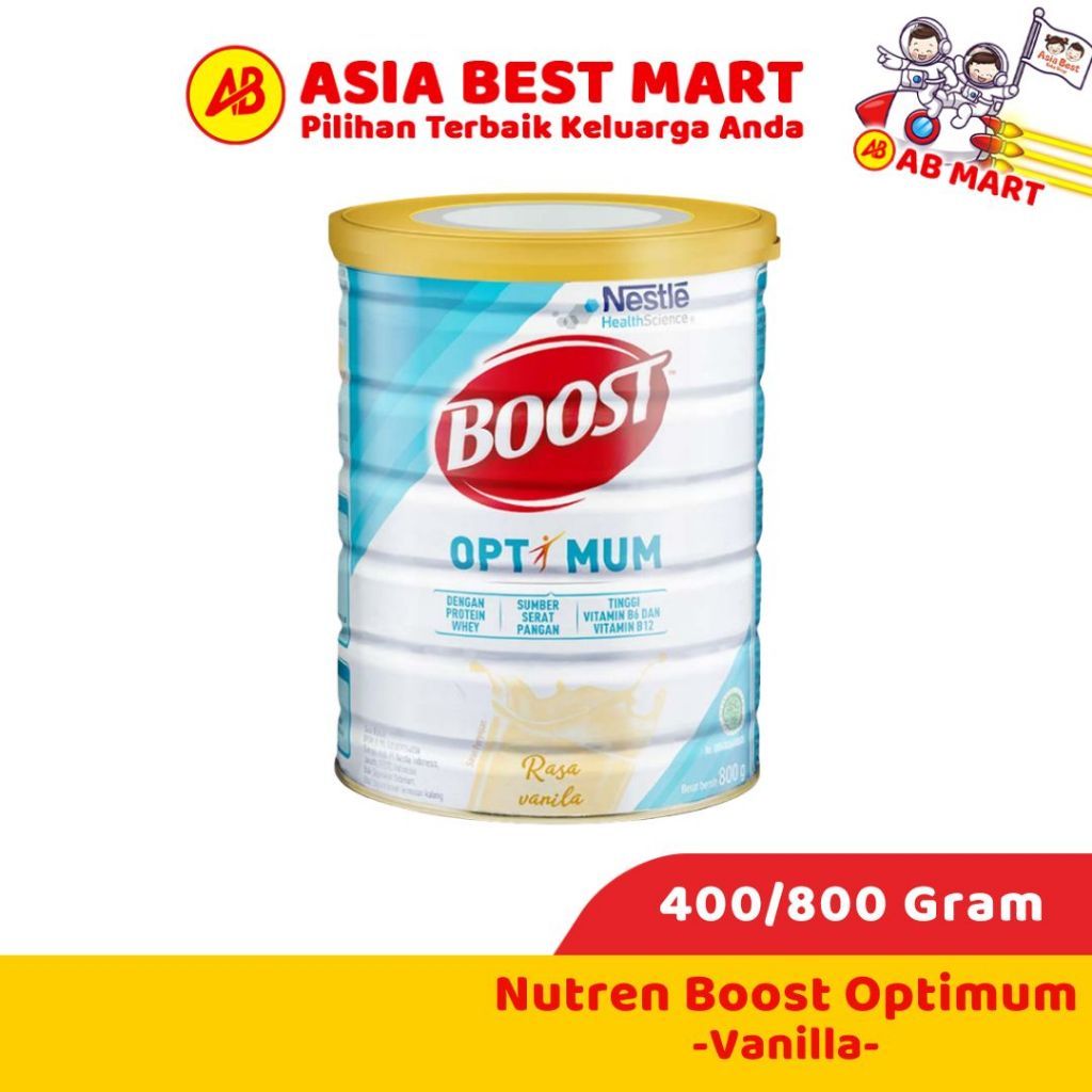 Nutren Boost Optimum 800 Gr 400gr Susu Dewasa Nutrisi Gizi Lengkap Protein Whey Bebas Laktosa - ASIA