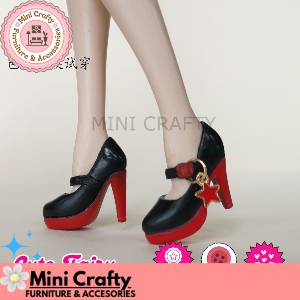 Sepatu High heels Super Model Boneka Blythe Licca Momoko doll shoes BJD Doll 30cm Aksesoris Boneka D