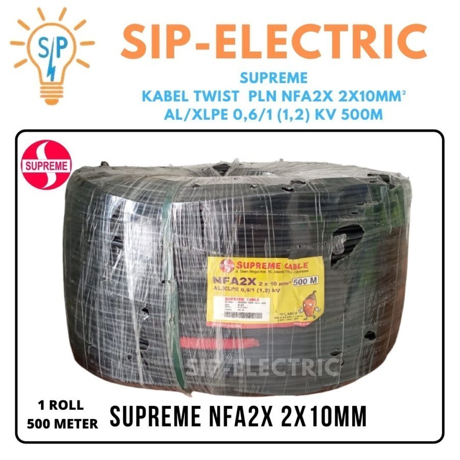 SUPREME KABEL TWIST PLN NFA2X 2x10mm² AL/XLPE 0,6/1 (1,2) kV 500M