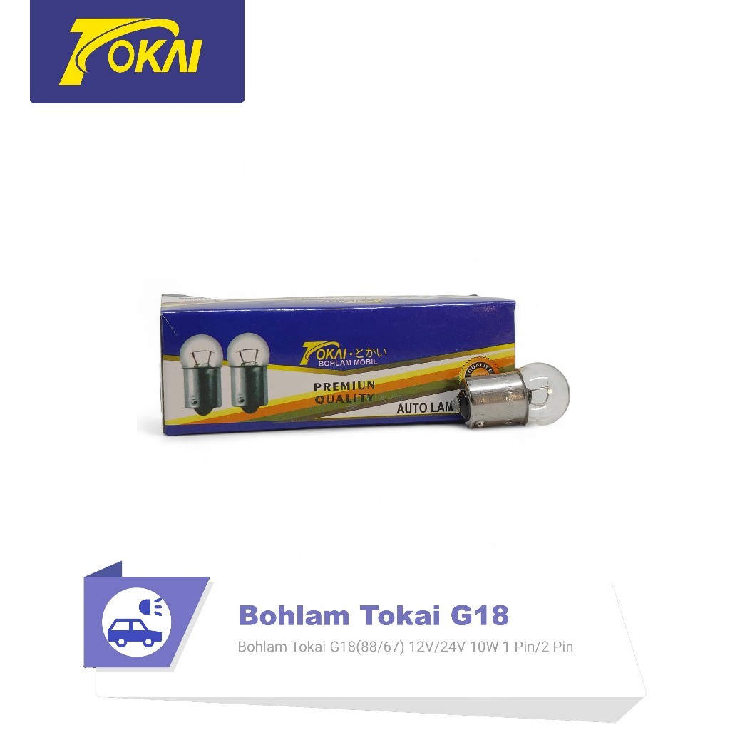(10 PCS) Lampu Bohlam Tokai Sein Stop 12V Kaki 1 Kecil 8W BA15S 67 88 – Bohlam Motor Tokai Terang Ta