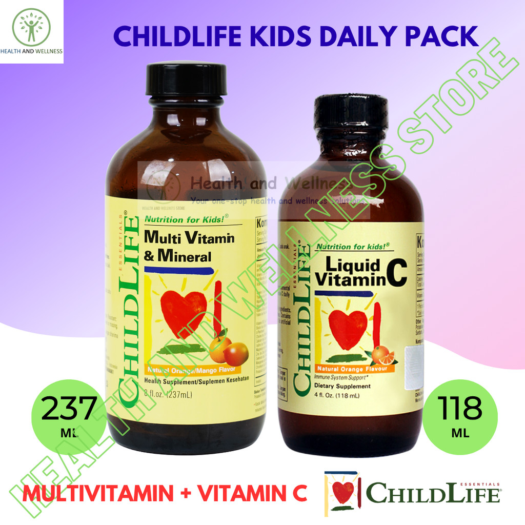 Childlife Multivitamin Mineral 237 Ml Dan Vitamin C 118 Ml Paket