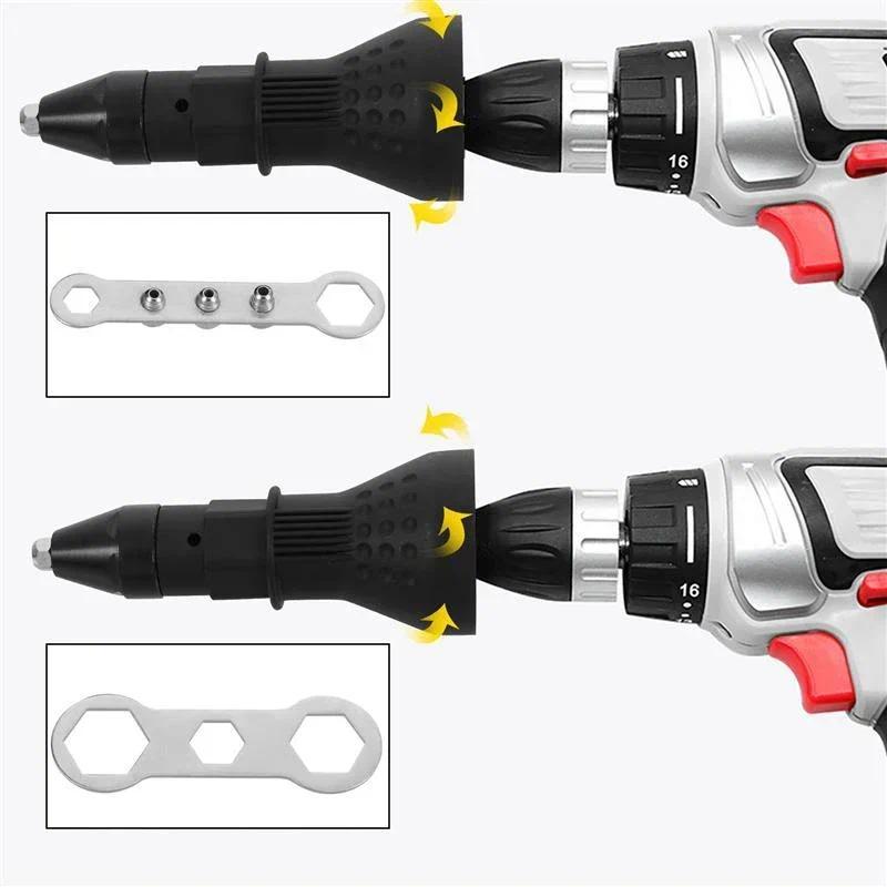 Electric Rivet  Accessories Electric Rivet Nut Shooter Drill Adapter Power Machine Accessory Woodwor