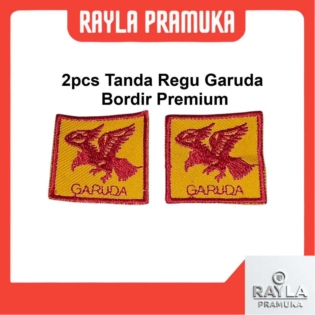 (2pcs) Bet Tanda Regu Garuda Bordir Premium diameter 4cm Pramuka Putra