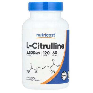 L Citrulline Nutricost 2500 mg 120 / 1500mg 60 caps Tablets l-citrulline USA - 2500mg / serve 120 ca