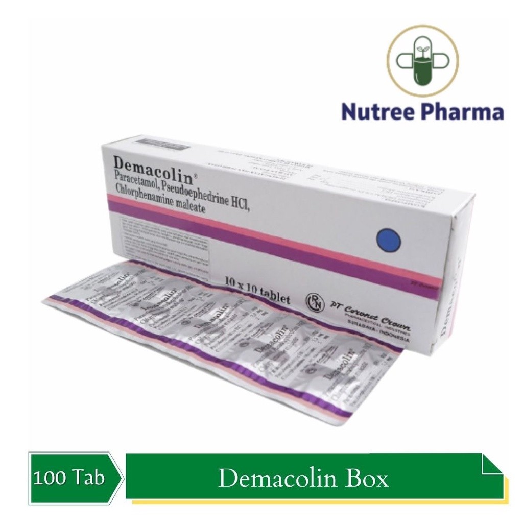 DEMACOLIN TABLET ISI 100 TABLET | OBAT FLU DEMAM SAKIT KEPALA