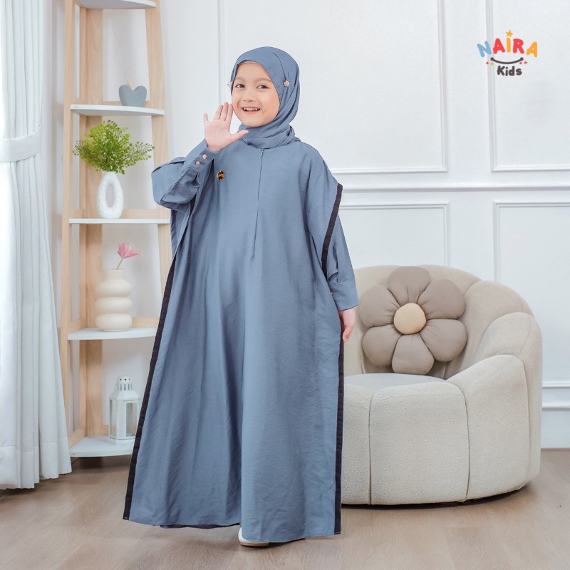 100% AMAN ABAYA ANAK PEREMPUAN LEBARAN 2026 SET HIJAB PASHMINA GAMIS ANAK WARNA HITAM USIA REMAJA