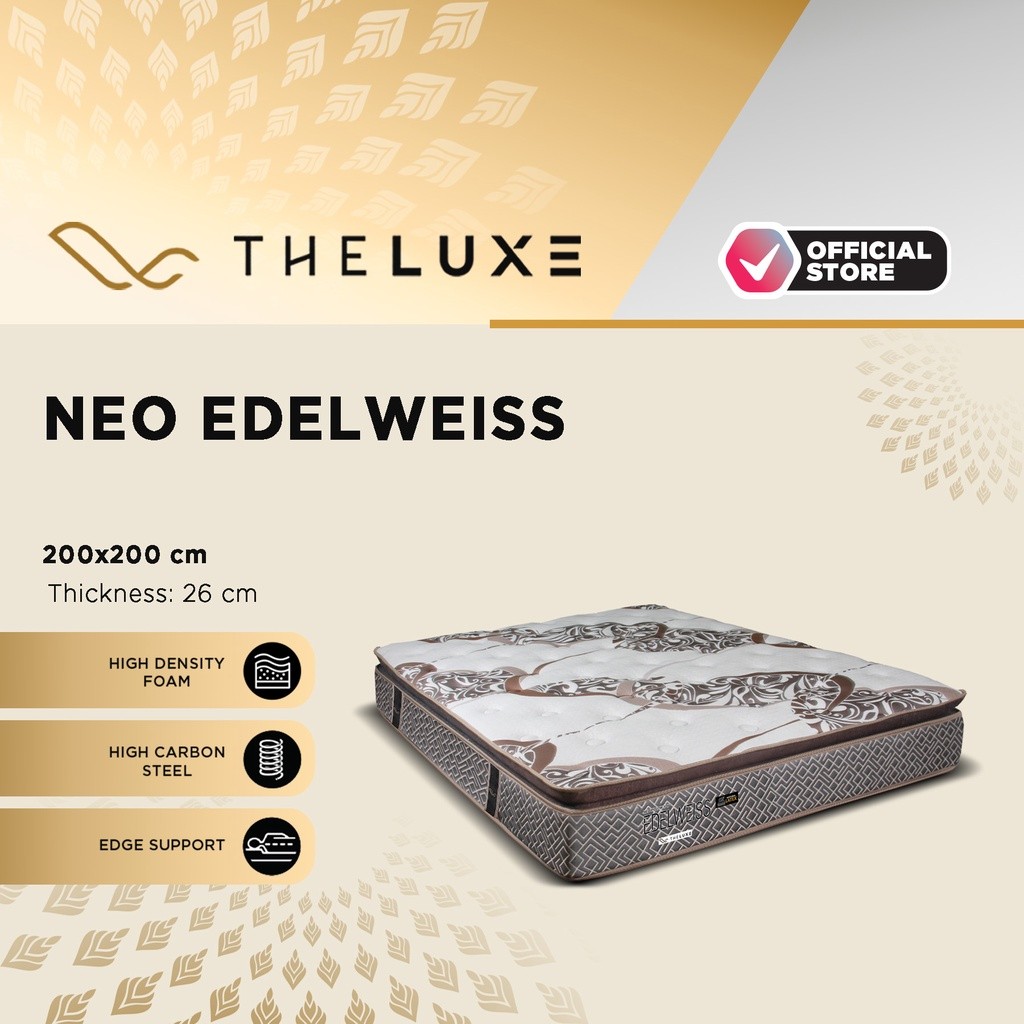 Kasur Spring Bed Edelweiss 200 Super Single Ranjang Luxe