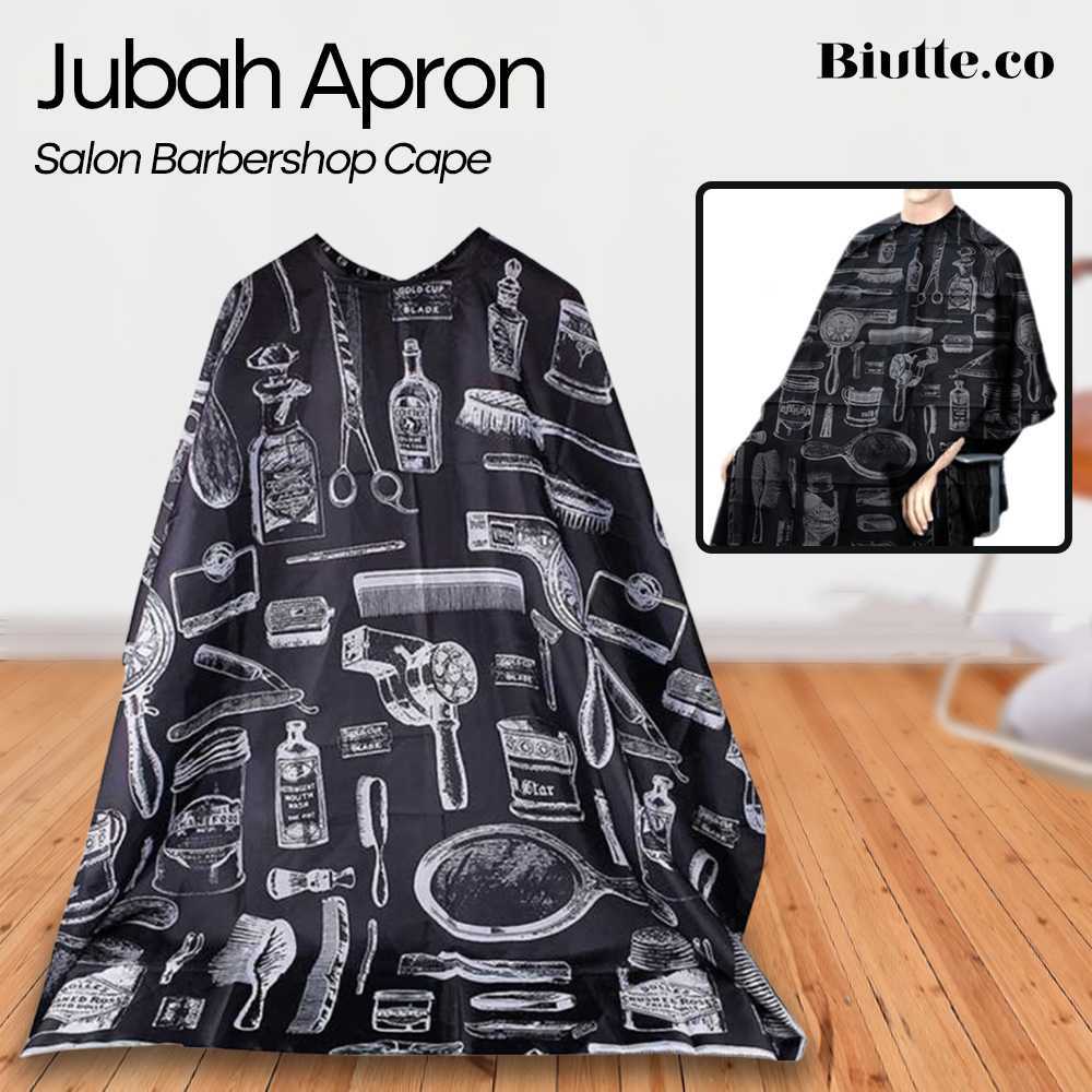 COD Jubah Apron Kain Untuk Salon Tukang Cukur Pangkas Potong Rambut Babershop Dewasa Warna Hitam Ker