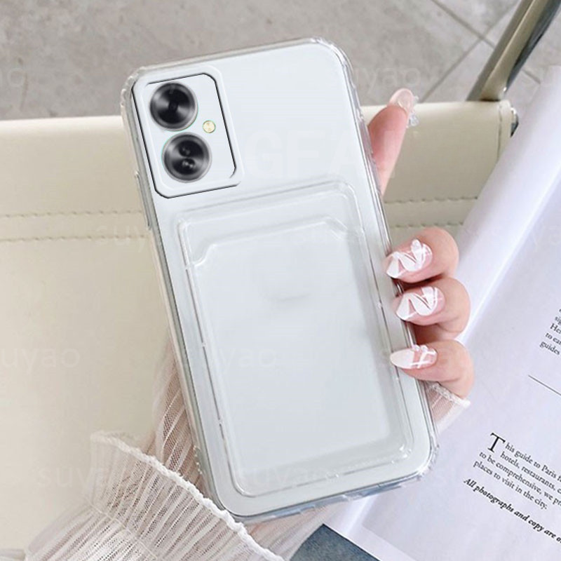 CASE OPPO RENO 11F CASE CARD CLEAR TRANSPARAN SOFT SLOT CARD / WALLET CASE