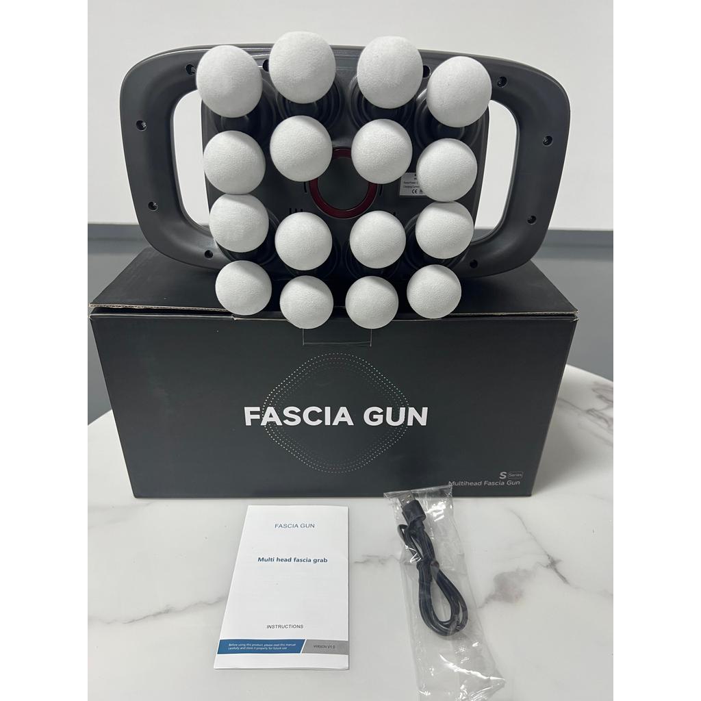 16 Heads Deep Tissue Massage Gun for Muscles - 30 Speed Levels Portable Percussion Therapy Device wi