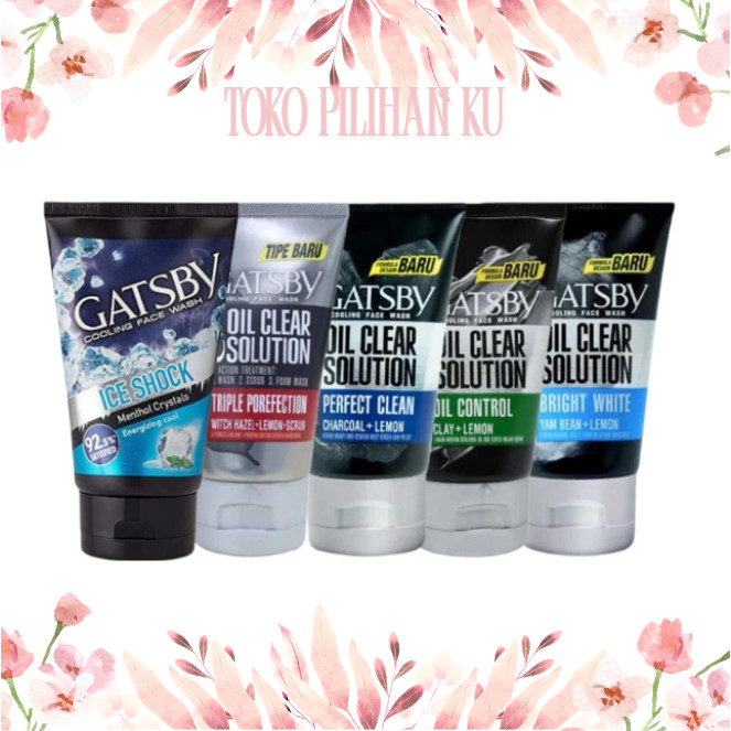 Gatsby Cooling Face Wash Oil Clear Solution 100 gr  Pembersih Wajah Gatsby