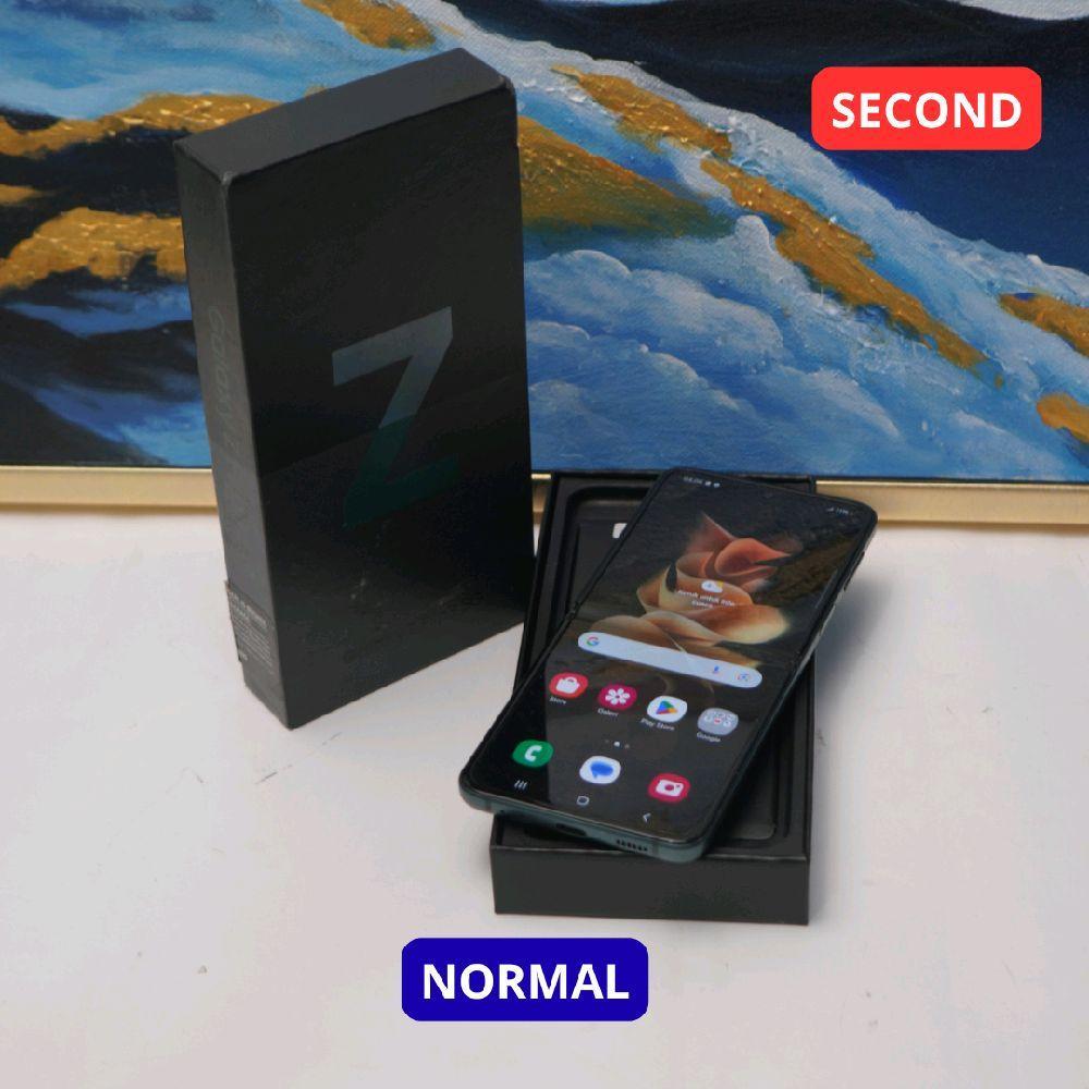SAMSUNG Z FLIP 3 8/256 GB HP SECOND ORIGINAL SINAR MUTIARA CELL