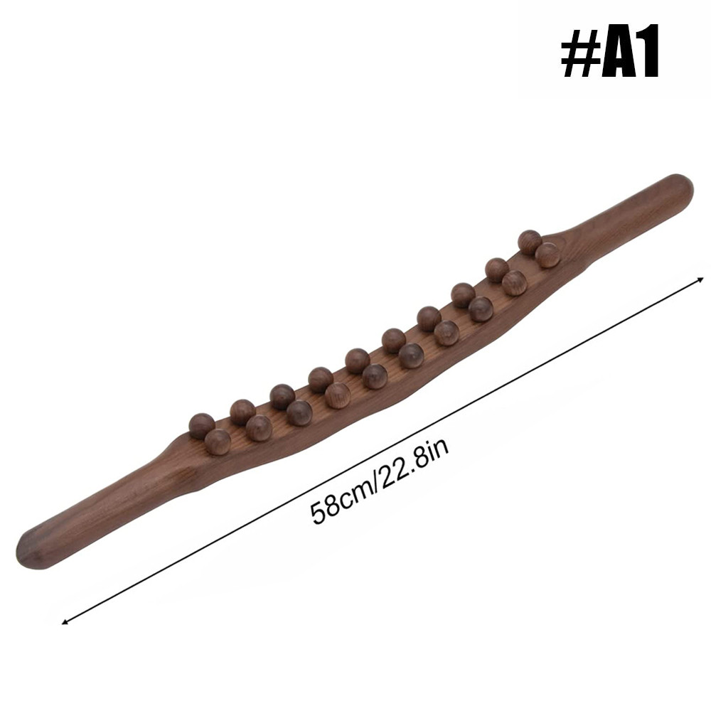 Wood Lymphatic Drainage Massager Handheld Massage Stick Lymphatic Drainage Tools for Neck Back Pain 