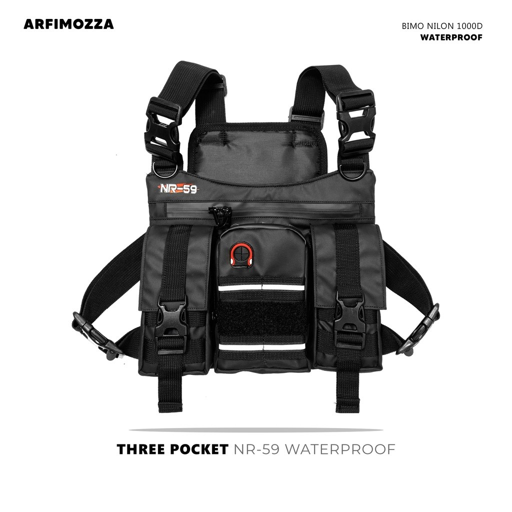 KINGSHOP TAS DADA ARMY / TAS DADA PRIA WATERPROOF ORIGINAL NR-59 THREE POCKET / TAS DADA ORIGINAL NR