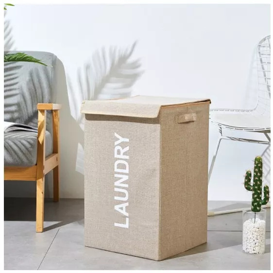 HP PXTON - Storage box Laundry /  KERANJANG CUCIAN BAJU KOTOR KOTAK PERSEGI DENGAN TUTUP / storage b