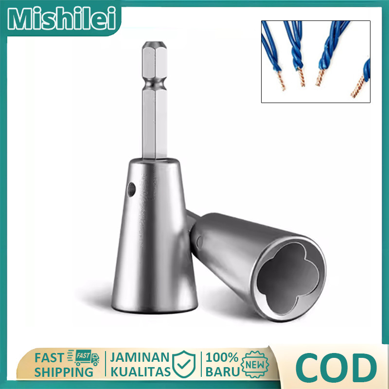 Mishilei Alat Pemutar Kabel Mata Bor Wire Twister Mata Bor Penyambung Kabel Listrik Twisting Tool
