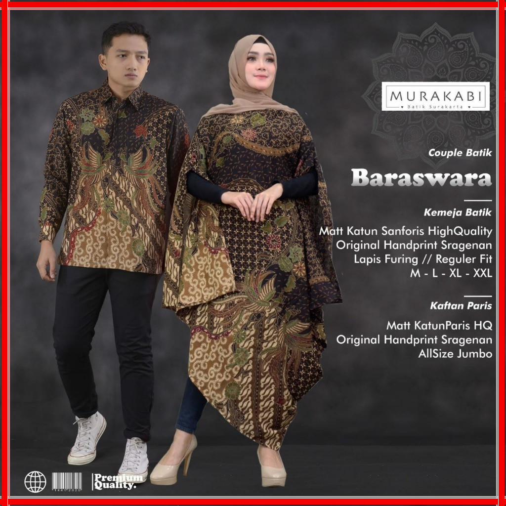 DISKON SARIMBIT BATIK KAFTAN CENDRA SOGAN