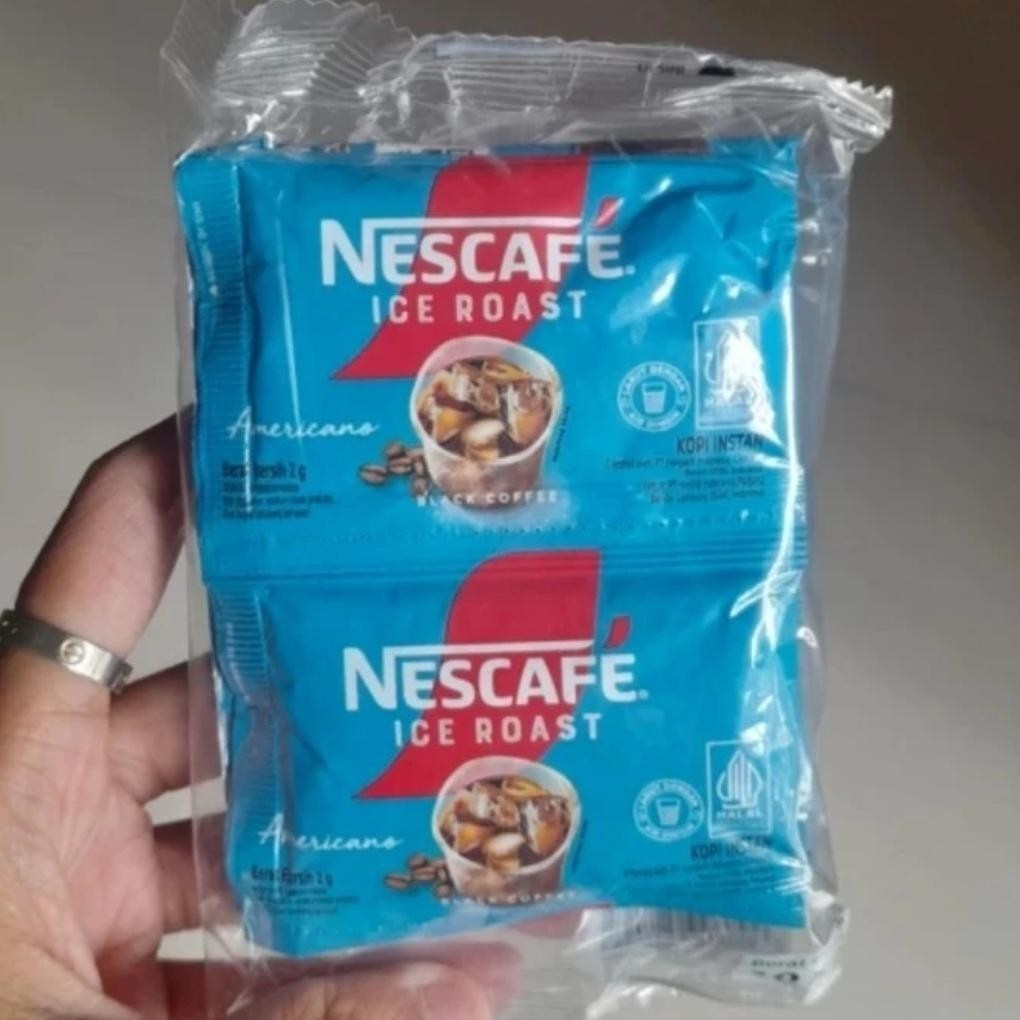 Nescafe Ice Roast Americano black coffee kopi instant Sachet ( isi 10 )