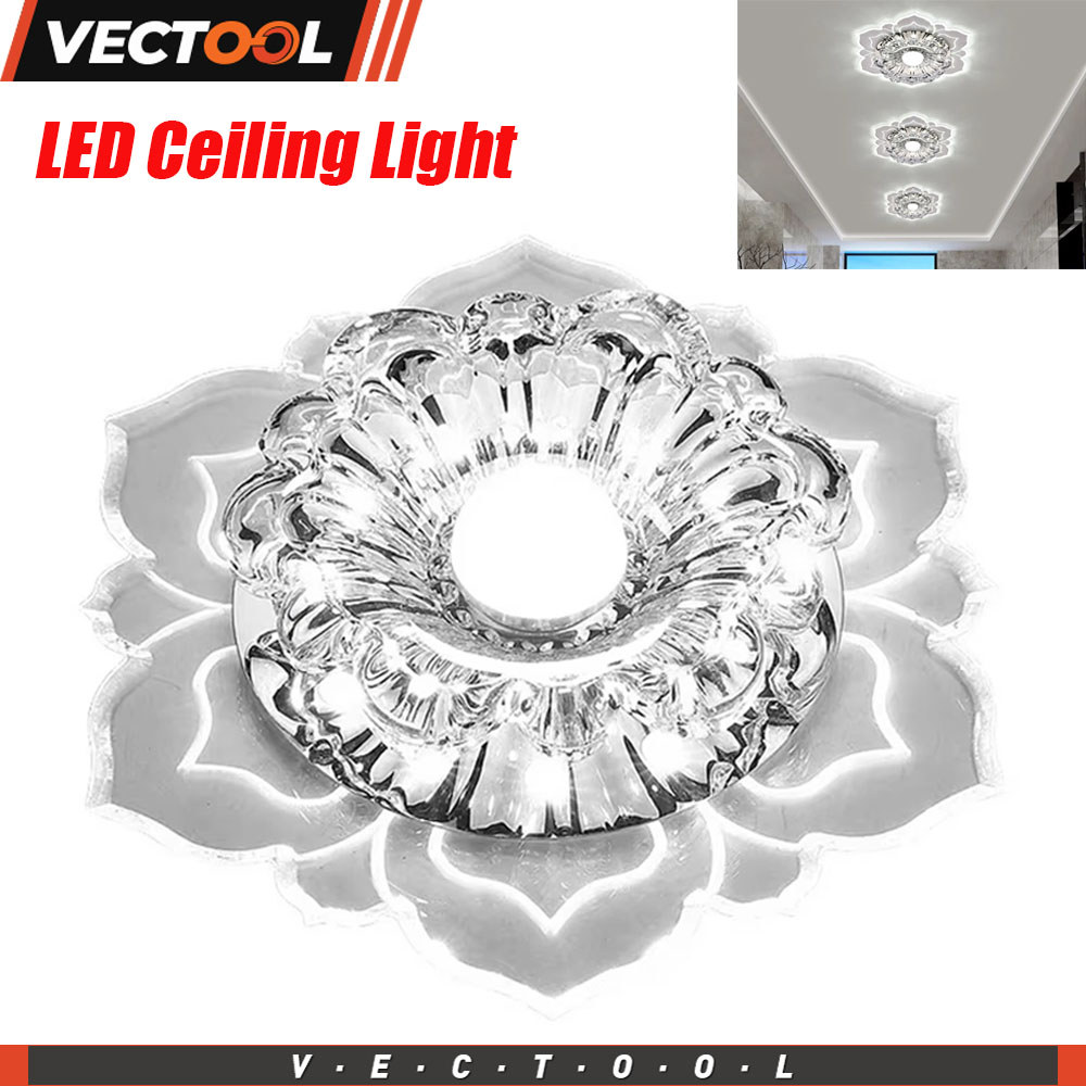 Lampu lorong kristal minimalis Lampu sorot langit-langit Lampu gantung kristal tertanam Lampu hias l