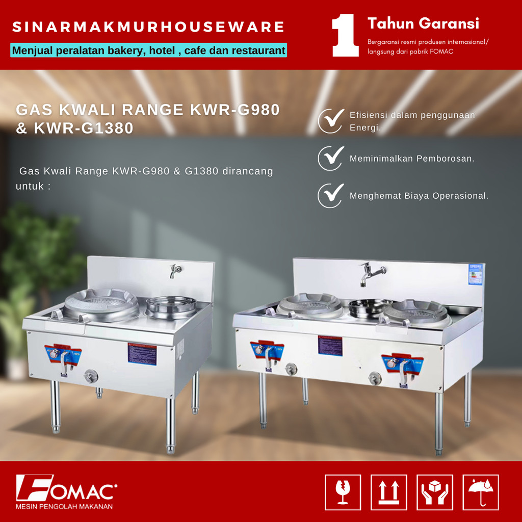 Kompor Kwali / Gas Kwali Range KWR-6980 / Gas Kwali KWR-380 - Fomac