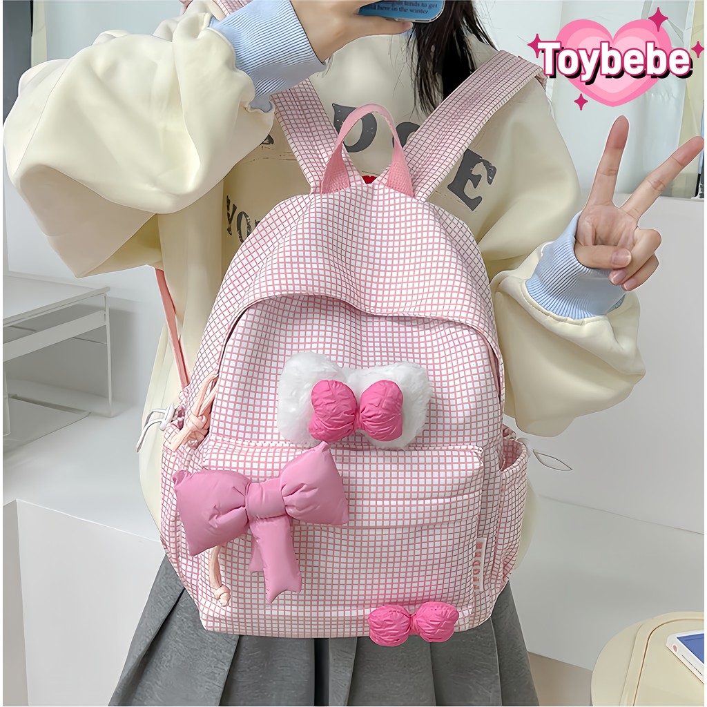 [COD] Tas Sekolah Ins Lucu Wanita Seratus Kecil Mini Tas Bahu Kuliah Tas Ransel Perguruan Jepang Kor