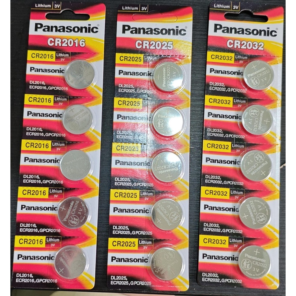 Baterai/Batre/Battery Panasonic CR2032| CR2025| CR2016 (Isi 500 Pcs) || Baterai/Batre/Battery Kancin