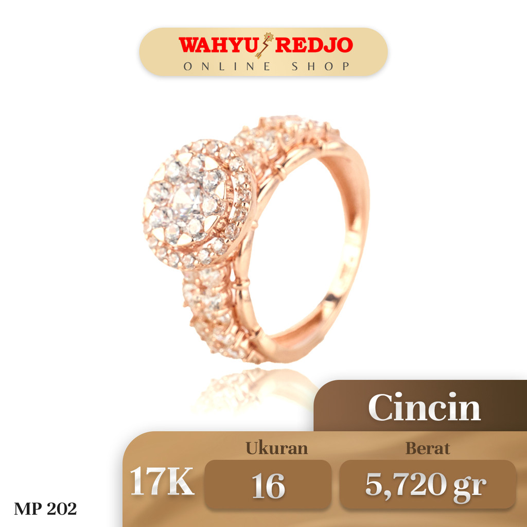 Cincin Emas Rose Gold Kadar 17K Wahyu Redjo CC-17K-28410379-PMR