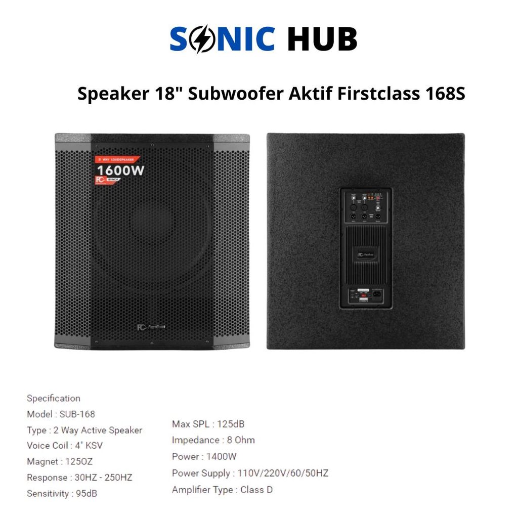 Speaker Subwoofer Aktif 18 Inch Firstclass JP 160 PRO SUB - 168S