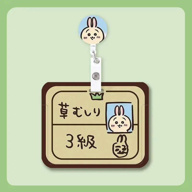 Chiikawa Kuromi Card Holder - Cute Anime ID Case for Work/School | Kawaii Usagi Credit Card Protecto