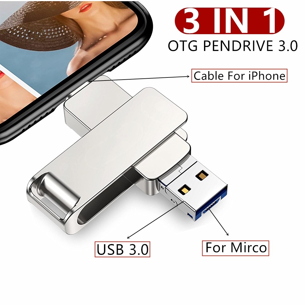 Phone USB Flash Drive 512GB External Storage 256GB 128G 64G 32G For iPhone iPad Android android USB 