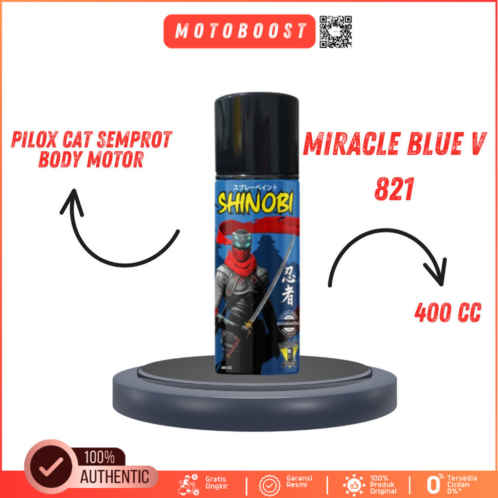 Pilox Cat Semprot Shinobi Tahan Bensin 400 CC - 821 Violet Biru Ungu Bunglon