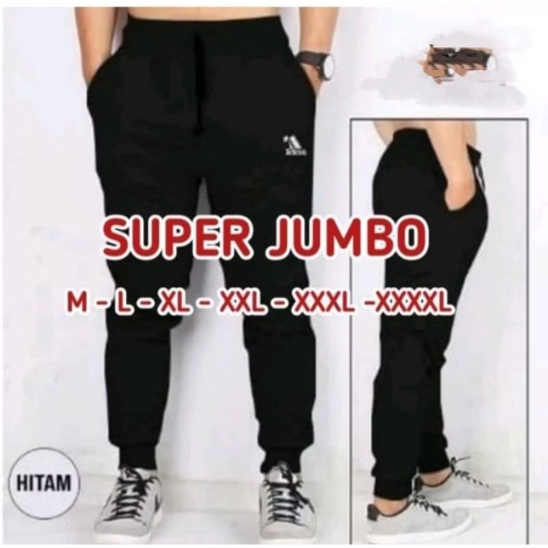 (Jumbo) Celana Joger Jumbo Wanita Celana panjang Pria jumbo XL- XXL- XXXL- XXXXL Joger training Jogg