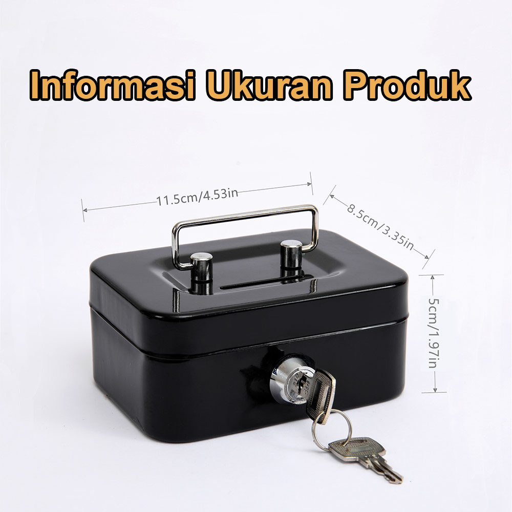Brankas Uang Brangkas Penyimpanan Uang Money Box Uang Cash Box Portable Kotak Kunci Tbk