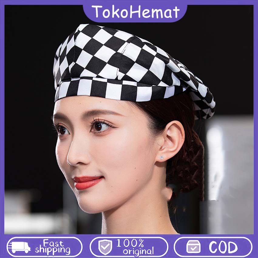 Topi Koki Chef Topi Chef Masak Dapur Kitchen Pria Wanita Topi Koki Masak Unisex Kualitas Premium
