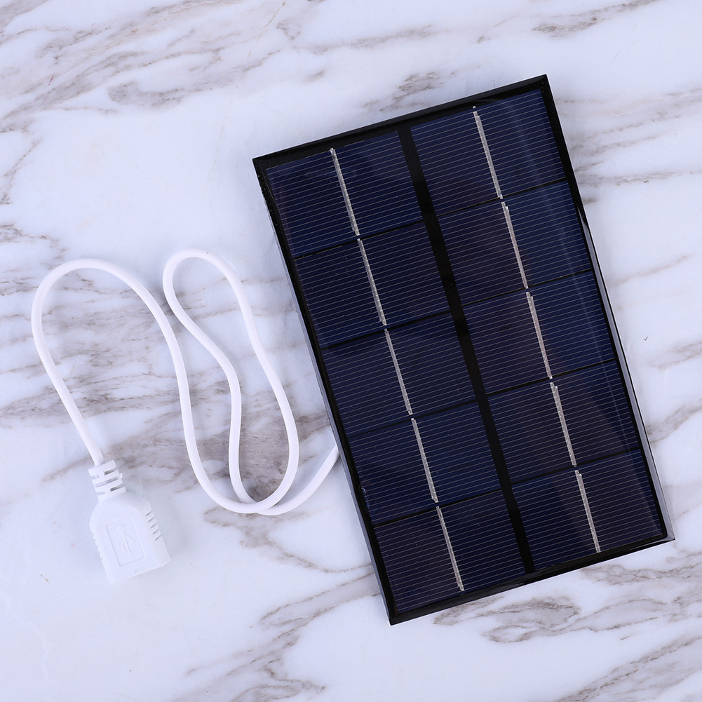 5W 5V Portable Solar Panel Polysilicon USB Solar Charging Panel Solar Panel Charger for 3-5V Battery