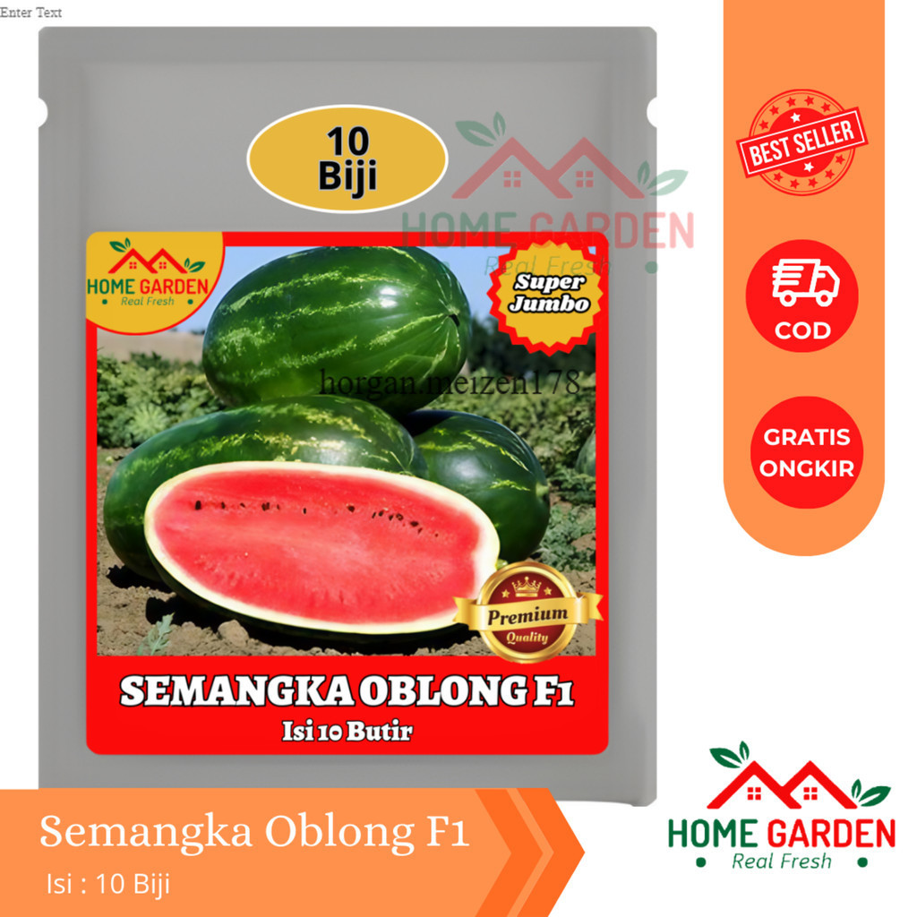 Benih Bibit Semangka Merah Oblong F1 Super Jumbo 10 Biji Super Manis horgan.meizen178