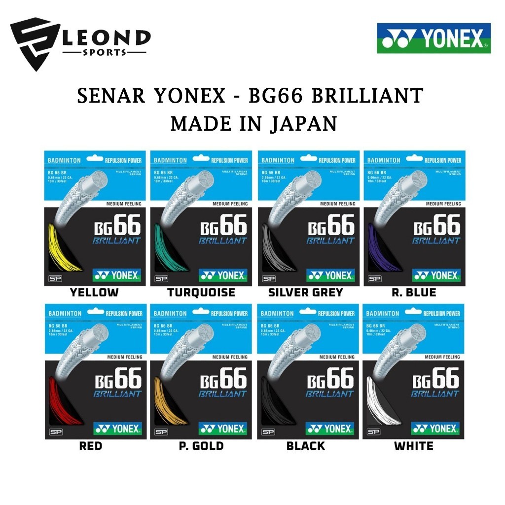 Senar Raket Badminton Senar Yonex BG 66 Briliant Made In Japan Senar Raket Yonex BG 66 Brilian